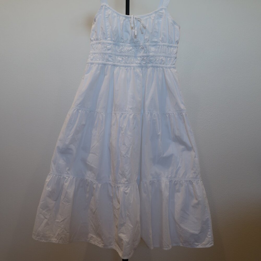 Aritzia Sunday Best Martine Poplin Midi Dress Womens Medium White Cotton Dress